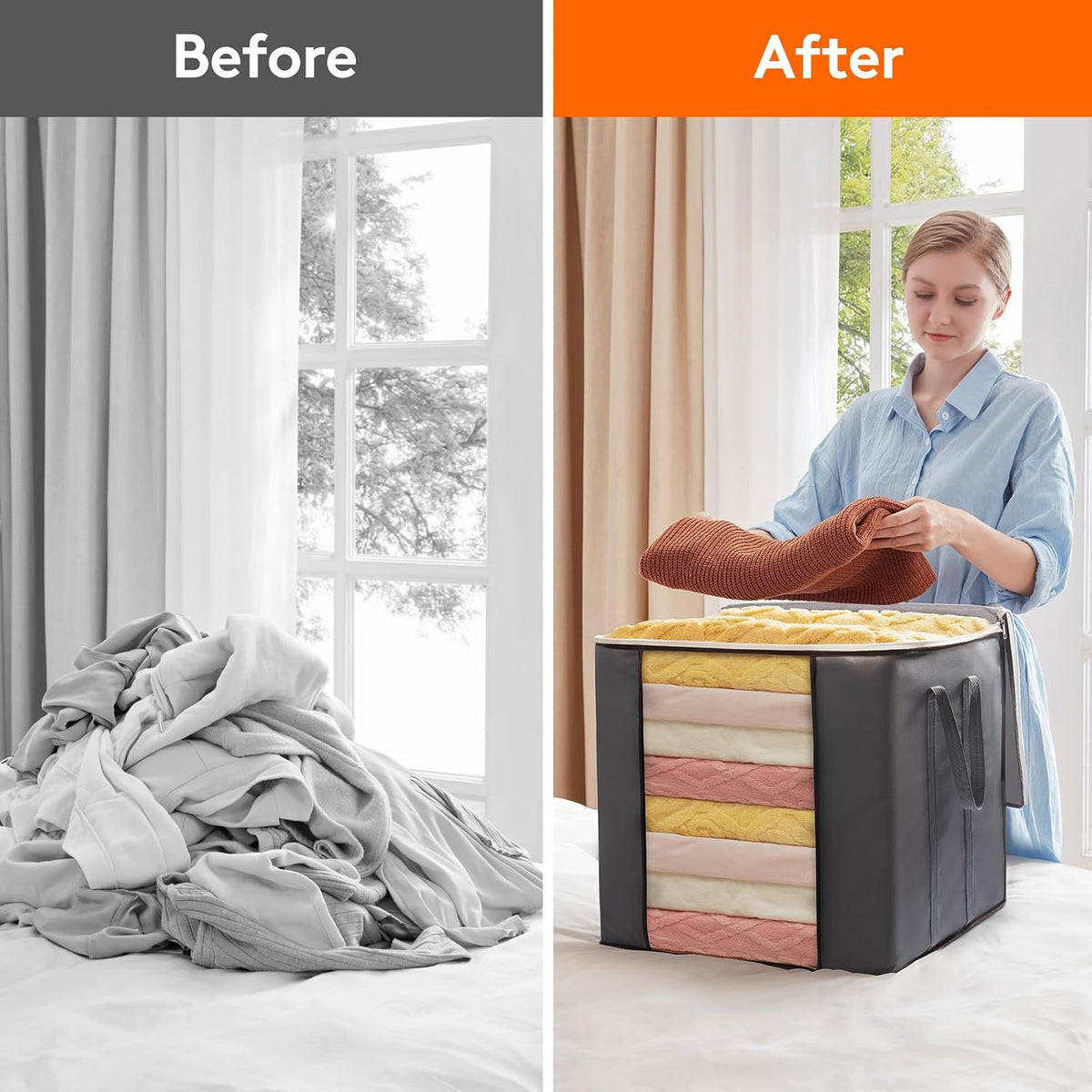 Lifewit 120L Extra Large Clothes Storage, Blanket Storage Bags