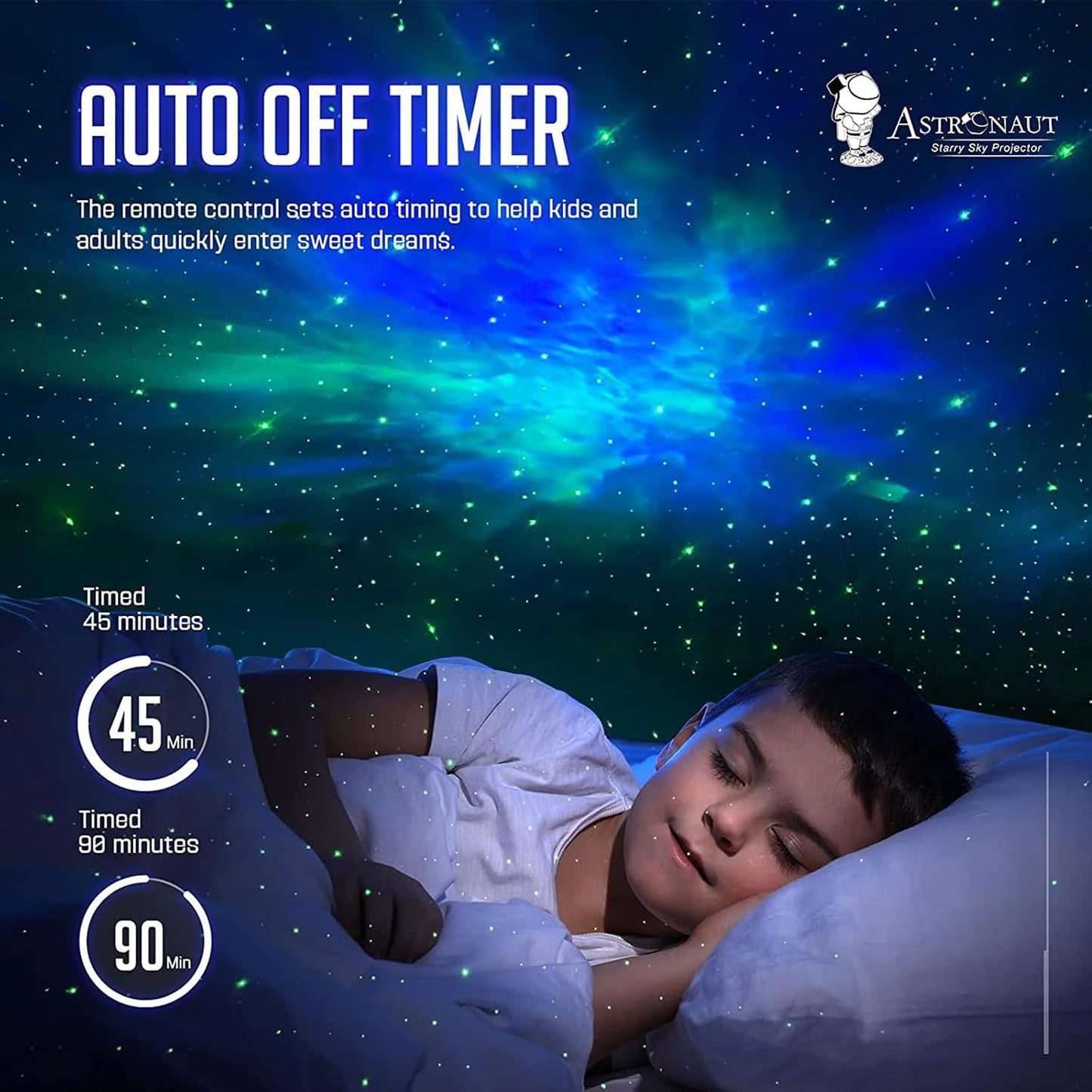 Star Projector Galaxy Night Light - Astronaut Space Projector, Starry Nebula Ceiling LED Lamp with Timer and Remote, Kids Room Decor Aesthetic, for Christmas & Birthdays