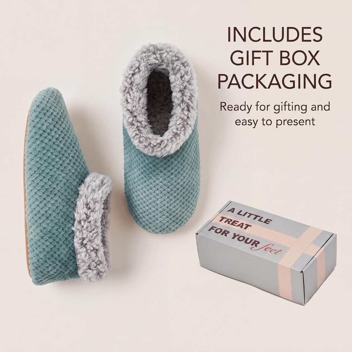 Cozylook Fuzzy Slippers for Women Indoor Soft Sole Slipper Socks