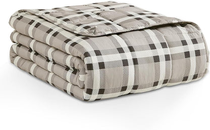 L'AGRATY Weighted Lap Pad 7lb: Small Weighted Blanket for Adults - Cooling Portable Travel Blanket for Relaxation Sleeping - Washable All-Season (29" x 24")