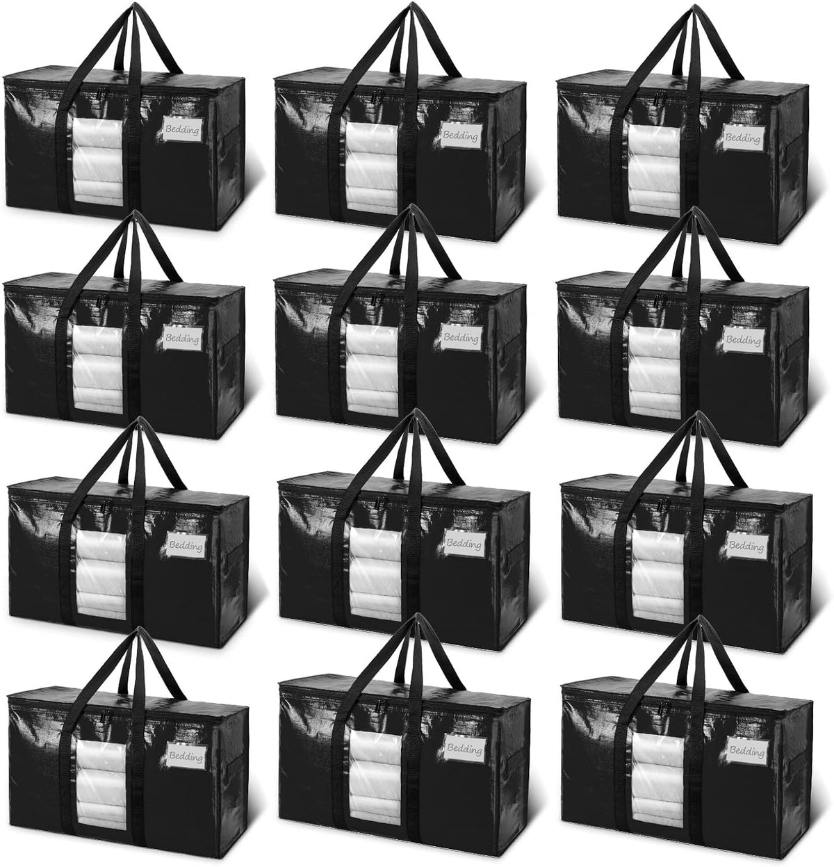 TAILI Blue Extra Large Moving Bags,Storage Bags with Visible Window