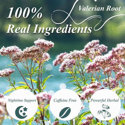 WT WEETEE Valerian Root Tea Loose Leaf 8oz, Caffeine-free for Night & DIY