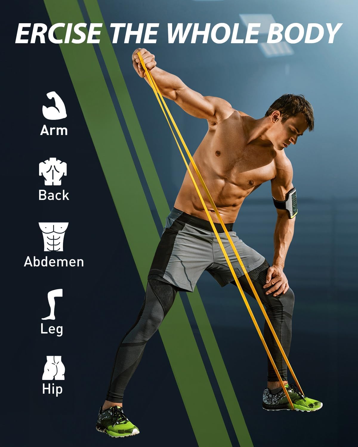 Dapofajo Resistance Bands for Working Out: 5-Level Anti-Snap Silicone Bands