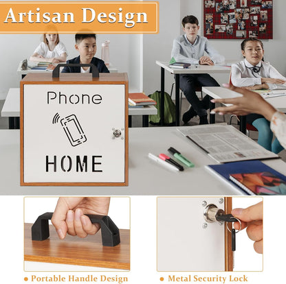 36 Slots Cell Phone Holder Classroom, Wooden Phone Lock Box