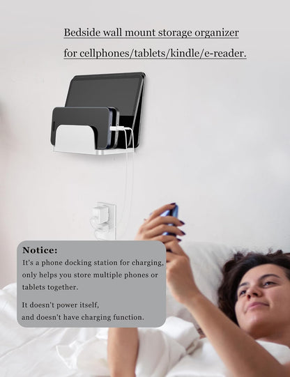 Wall Mount Phone Holder, (White)