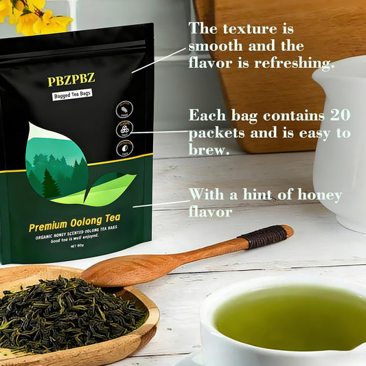 Oolong Whole Leaf Tea Bags, Organic Non-GMO, High-Altitude, 20 Count (1)