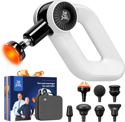 BOB AND BRAD D6 Pro Plus Massage Gun with Heat, Deep Tissue Percussion with 16mm Amplitude, Professional Muscle Massager Gun for Athletes, Quiet Electric Handheld Massager