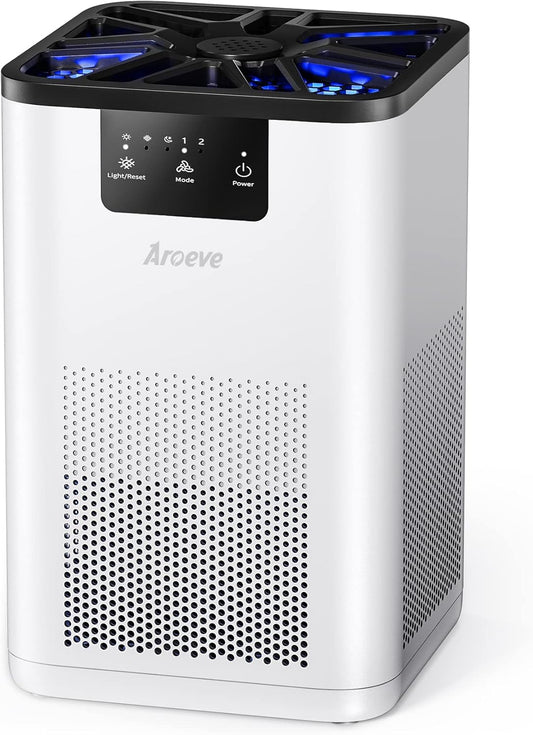 AROEVE Air Purifiers for Bedroom with Aromatherapy Function-MK06A(White)