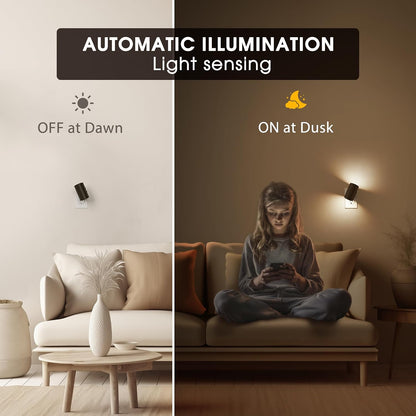 Briignite Night Lights Plug into Wall, Modern LED Night Light Plug in, Dusk to Dawn Sensor,Amber Night Light 0-100LM Adjustable Brightness, Dimmable NightLight for Hallway, Bedroom, Stairway, 2 Pack