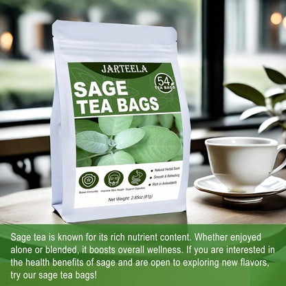 Jarteela Lemon Balm Tea, 1.5g x 60 Count - Natural Melissa Officinalis - Pyramid Herbal Lemon Balm Tea Bags for Digestion - Non-GMO - Caffeine-Free