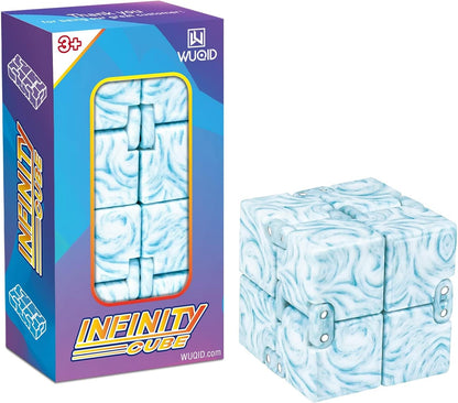 Infinity Cube Fidget Toy Stress Relieving Fidgeting Game for Kids and Adults,Cute Mini Unique Gadget for Anxiety Relief and Kill Time (Macaron Blue)