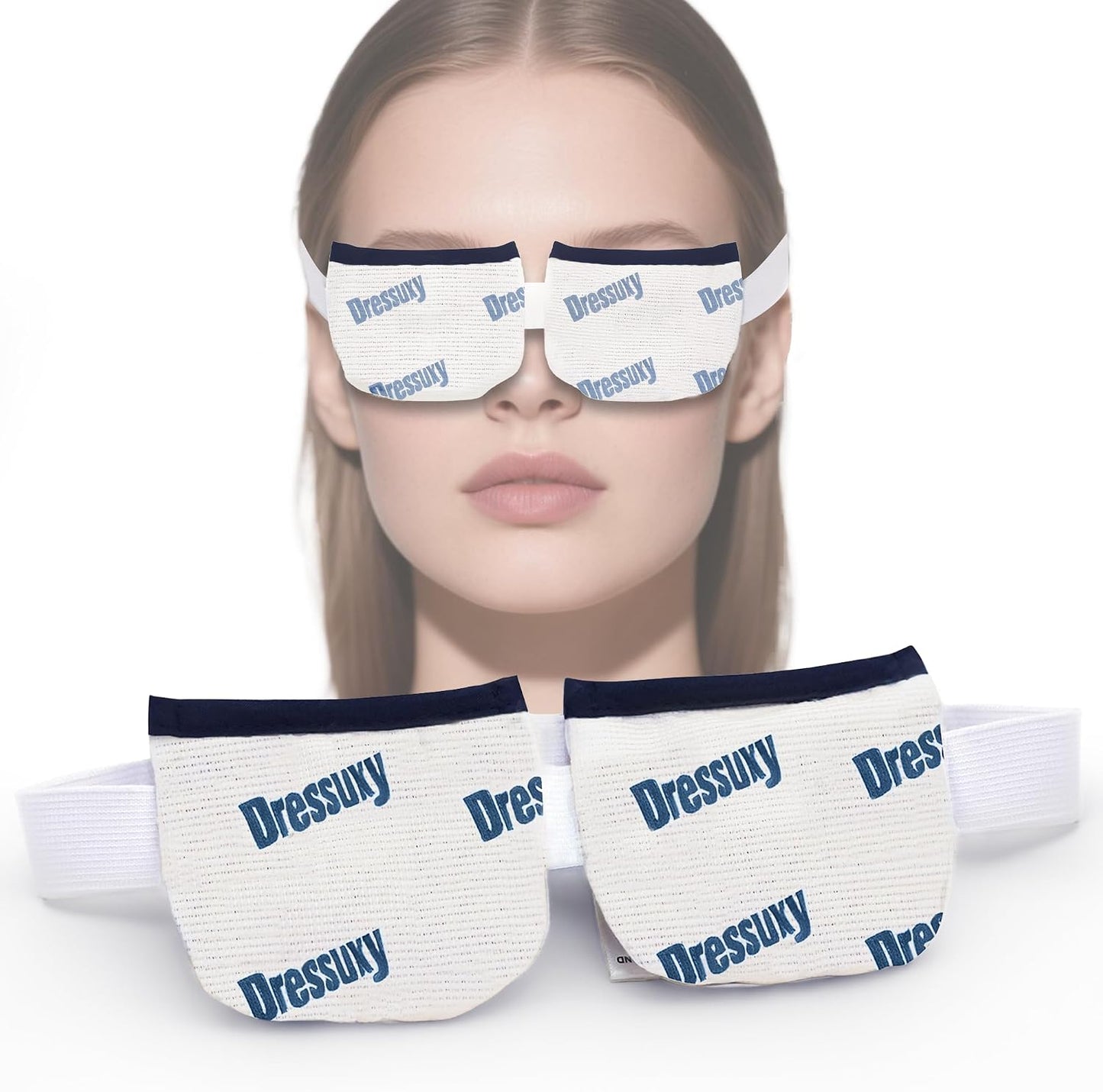 Heated Eye Mask & Microwavable Eye Compress | Gentle Steam Heat for Eye Comfort 1pc Cotton White