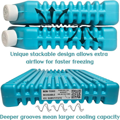 Arizona Ice Large Industrial Ice Packs | Replaces 10lbs of Ice |18°F (-8°C) | Deepest Grooves | May Freeze Drinks | USA Company | 12" x 9" | Two Pack