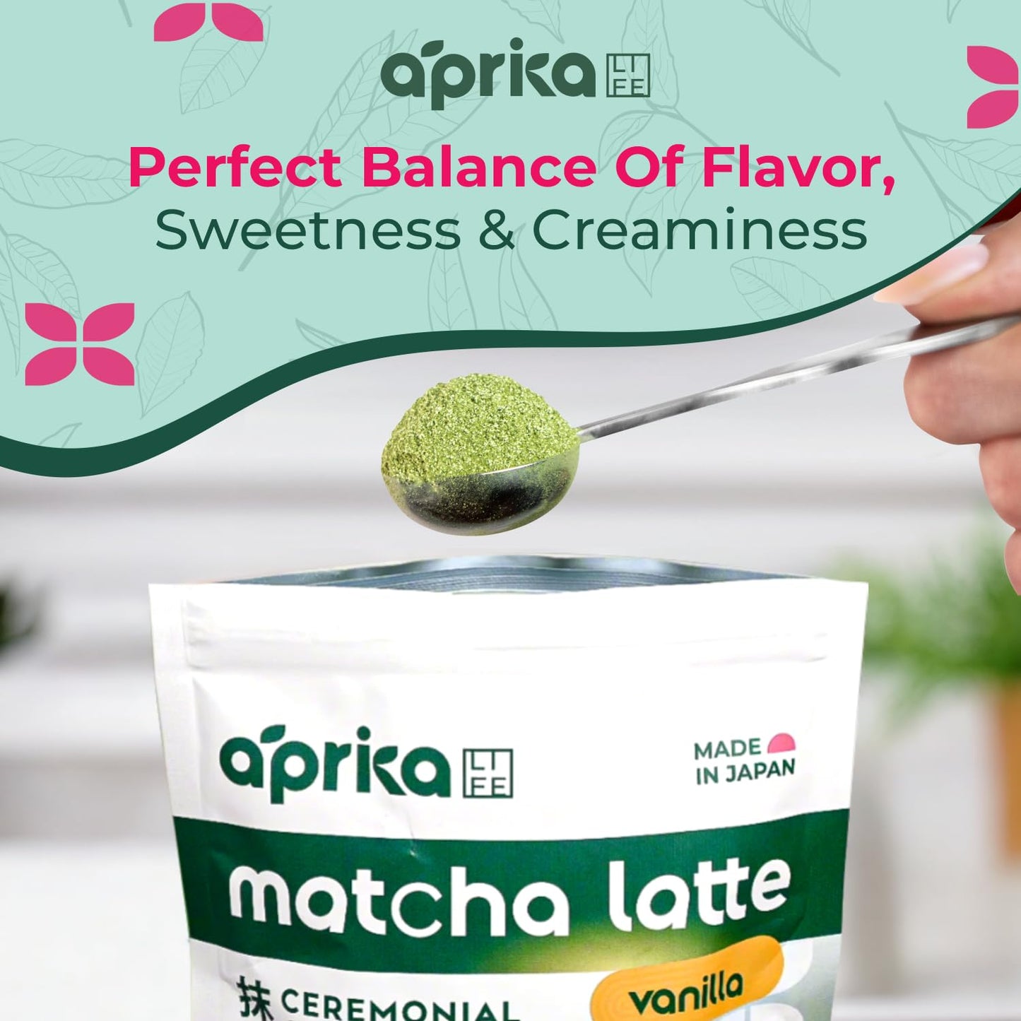 AprikaLife Sweet Matcha Latte Mix - 1st Harvest Ceremonial Grade - 6.4 oz
