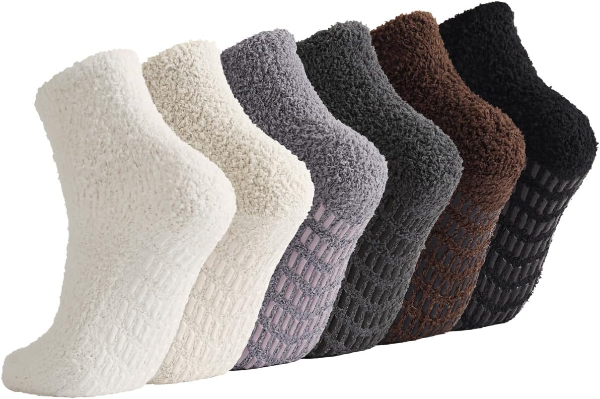 Breslatte Non Slip Hospital Socks with Grips for Women Grip Slipper Socks for Women Gifts