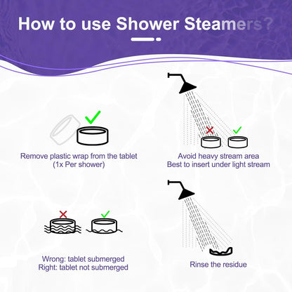SWCANDY Shower Steamers Aromatherapy Travel Essentials Birthday Gifts for Women, Lavender 8 Pcs, Bath Bombs Shower Bombs with Natural Essential Oils, Relaxation Home SPA