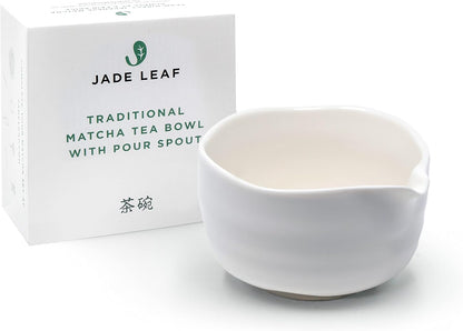 Jade Leaf Matcha - Traditional Starter Set - Japanese Matcha Gift Set Includes: Bamboo Whisk (Chasen), Scoop (Chashaku), Stainless Steel Sifter, Fully Printed Handbook