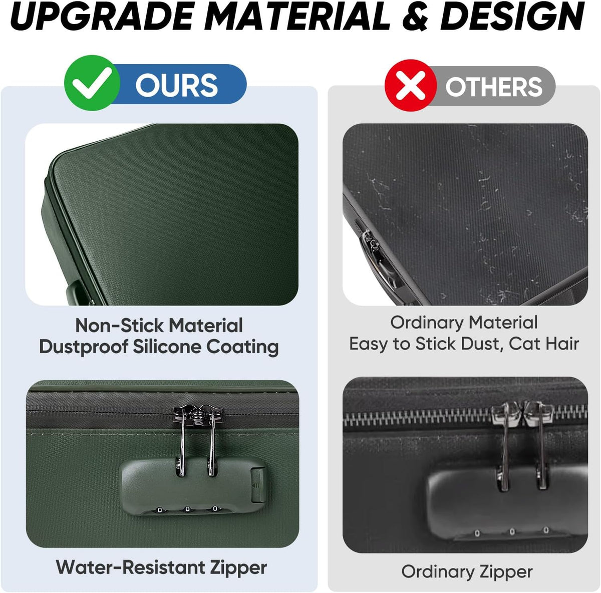 BALEINE Fireproof Document Box with Lock, Waterproof Fire Safe File Bag