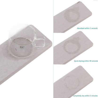 NiuYichee Set of 4 Water Absorbent Diatomite Coasters, Diatomaceous Earth Kitchen Soap Dish, Bathroom Trays, Water Absorbing Stone Used for Hand Soaps & Plants & Toiletries in The Modern Home