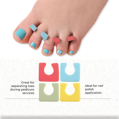 ForPro Sole Toe Separators - Black Luxurious Foam Separators - Individual Toe Separators for Pedicures â€“ 144-Count