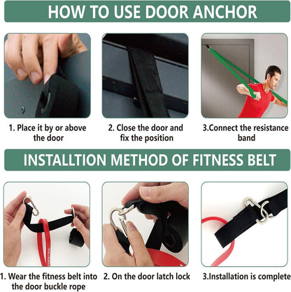 Exercise Bands Resistance Bands for Working Out,Pull Up Bands Set,at Home Workout Equipment,Workout Bands for Men and Women,Stretch Bands for Exercise