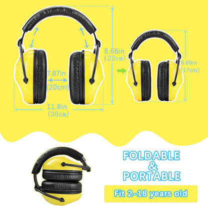ZOHAN EM030 Kids Ear Protection, Noise Cancelling Headphones Ear Muffs for Autism Sensory, Safety Noise Reduction Hearing Protection for Monster Truck/Concerts/Fireworks/Air Shows