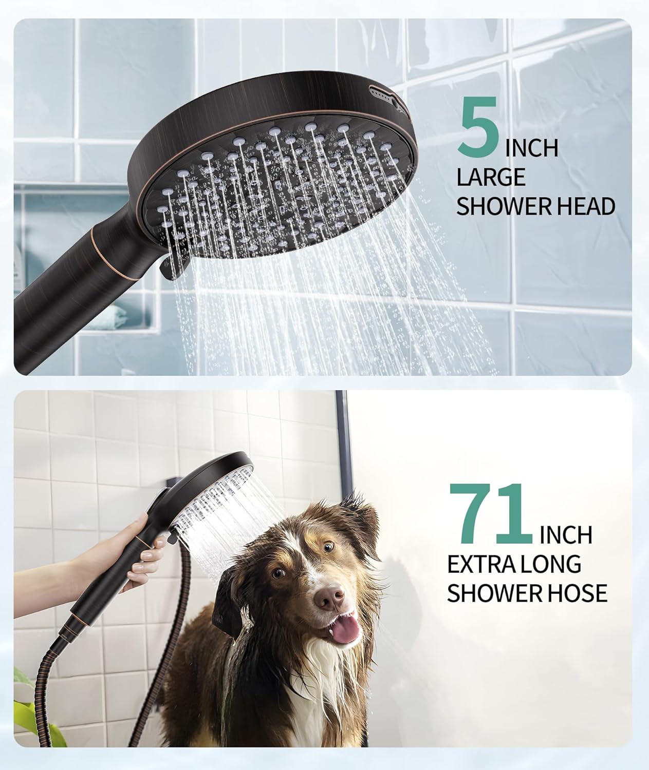 SR SUN RISE Filtered Shower Head with Handheld High Pressure 9 Spray Mode Showerhead Detachable Shower Head Water Softener Filters Beads for Hard Water Remove Chlorine 1 Filter Chrome