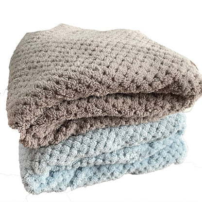 M-bestl 2 Pack Microfiber Hair Towel Wrap,Hair Drying Towel with Button,Quick Dry Hair Towel Turban for Women,Absorbent Anti-frizz Head Towel for Long Thick Curly Hair(Pink&Beige)