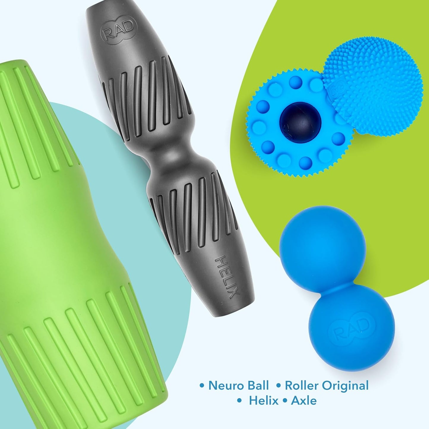 RAD Point Release Kit / 5-in-1 Massage Tool Kit with Block, Massage Balls and Peanut Roller for Self Massage, Mobility and Recovery