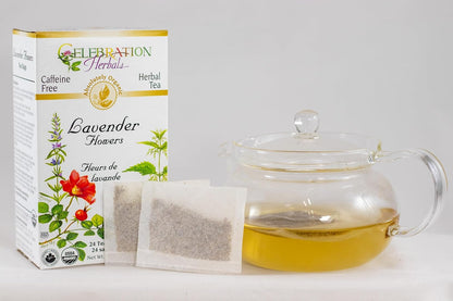 CELEBRATION HERBALS Lavender Flowers Tea Organic 24 Bag, 0.60 Ounce