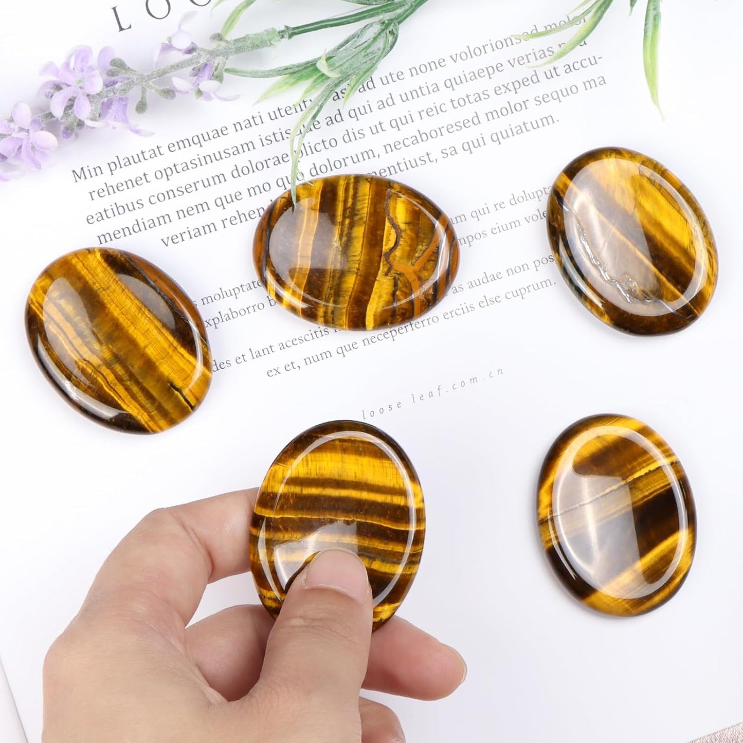 Artistone Moss Agate Crystal Chakra Thumb Worry Stone Teardrop Reiki Healing Stone Pocket Palm Stones for Anxiety Stress Relief Meditation Therapy Geometry Home Decor
