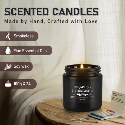 36 Pack Scented Candles Set for Home, Relaxing Stress Relief, Aromatherapy - Natural Soy Wax and Fragrance - Gifts for Women, Mom, Best Friend, Wife, Birthday