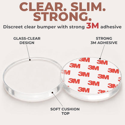 Invisible Door Knob Wall Protector, Clear Silicone, 4 Pack