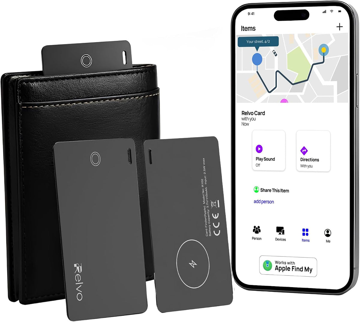 Apple find My Wallet Tracker Card, Apple Wallet Airtag Card, Slim Rechargeable Finder for Wallets, Bags, Passport Holders and Everyday Essentials