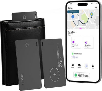 Apple find My Wallet Tracker Card, Apple Wallet Airtag Card, Slim Rechargeable Finder for Wallets, Bags, Passport Holders and Everyday Essentials
