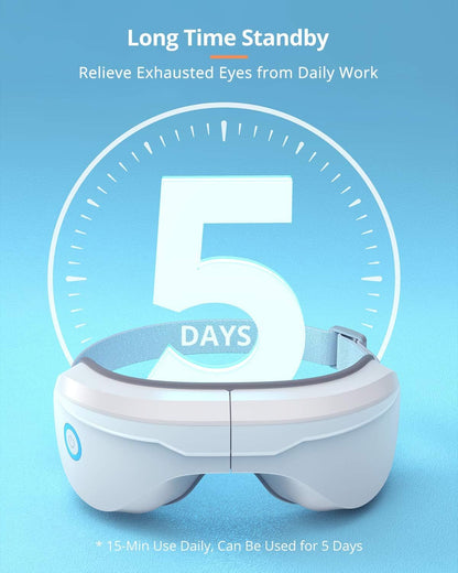 latumab Eye Massager with Heat, Heated Eye Mask with Bluetooth Music, Face Massager, Mask for Migraine & Headache Relief, Improved Sleep, Birthday Gifts for Mom Dad Women Men Her Him