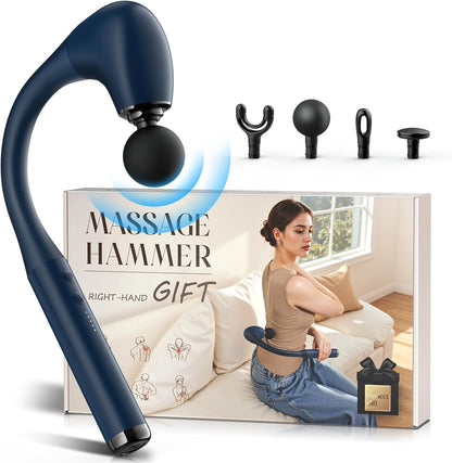 FVZ Massage Gun with Upgraded Extension Handle, Portable 10MM Massage Gun Deep Tissue, Back Massager, Muscles/Neck/Shoulders/Waist/Legs Massager, Gifts for Men