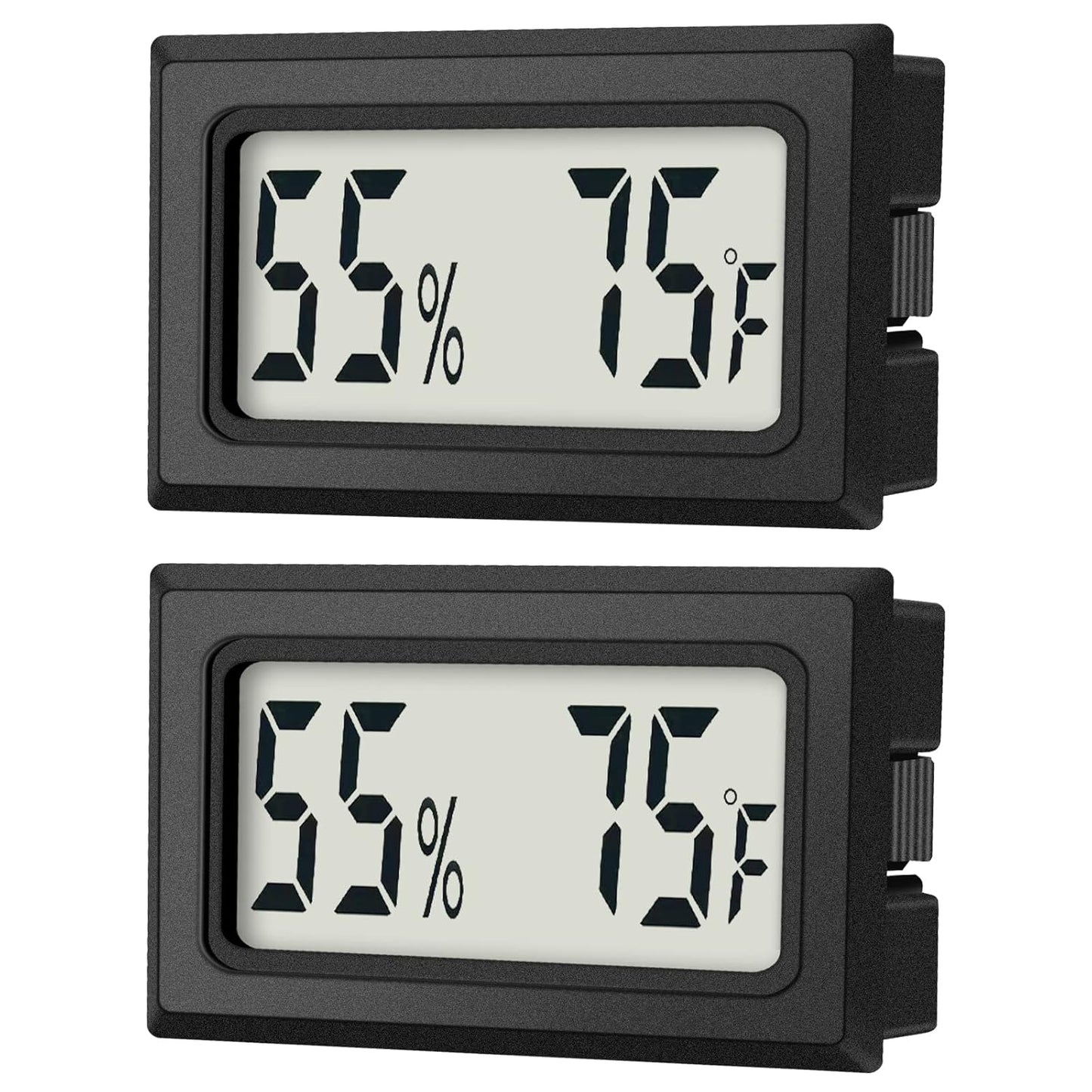 Mini Digital Thermometer 2-Pack Hygrometer Indoor Humidity Monitor Temperature Humidity Gauge Meter with Fahrenheit (℉) for Greenhouse, Garden, Cellar, Closet Etc by DWEPTU