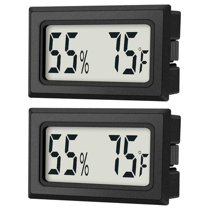 Mini Digital Thermometer 2-Pack Hygrometer Indoor Humidity Monitor Temperature Humidity Gauge Meter with Fahrenheit (℉) for Greenhouse, Garden, Cellar, Closet Etc by DWEPTU