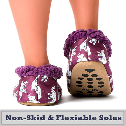 Cozylook Fuzzy Slippers for Women Indoor Soft Sole Slipper Socks with Non Slip Grippers Warm Fluffy