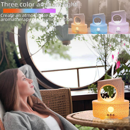 Aromatherapy Humidifier for Sleep Relaxation, Raindrop Humidifiers,Aromatherapy Diffuser with 3 LED Color Changing Lights and Auto-Off, Air humidifier Suitable for Home, Office