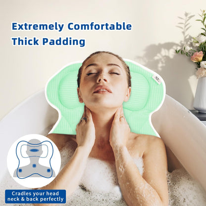 Bath Pillow, Bath Pillows for Tub Neck and Back Support
