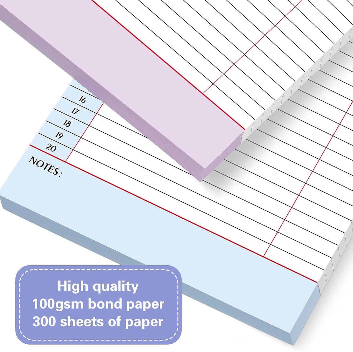 Spakon 300 Sheets Daily to Do List Notepad Notebook Library Card to Do Planner Checklist Memo Writing Pad Schedule Reminder Office Homework Planner for Task, 6" x 8(Classic,White)