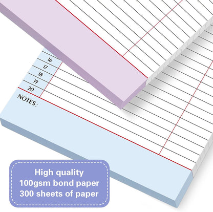 Spakon 300 Sheets Daily to Do List Notepad Notebook Library Card to Do Planner Checklist Memo Writing Pad Schedule Reminder Office Homework Planner for Task, 6" x 8(Classic,White)