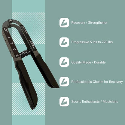 Stovall Adjustable Grip Strength Trainer | Professional Physical Therapy Hand Grip Exerciser | Rehab Hand Exerciser with Resistance