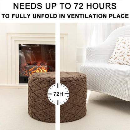 Round Pouf Ottoman 20 x 20 x 14 Inches Boho Poof Home Decor Floor Pouffe Ottoman Foot Rest for Couch Sofa Bean Bag Chairs Living Room Bedroom (Green)