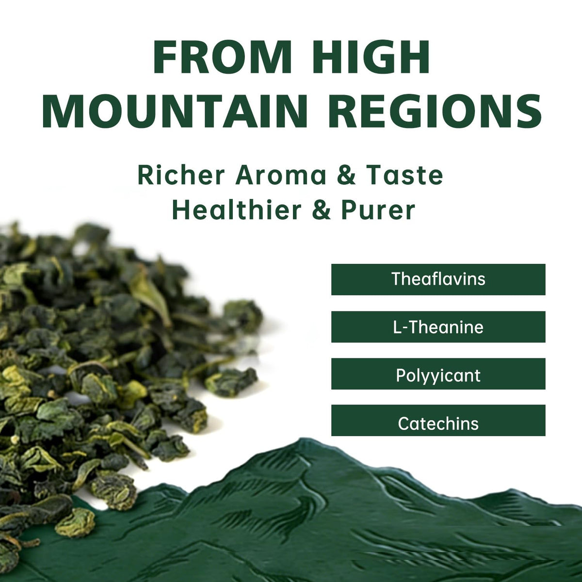 Oolong Tea Bags – Yunnan High-Mountain Oolong Whole Leaf Tea Bags, 25 Bags (5g Each) – Premium Loose Leaf Oolong Tea- Helps Lower Cortisol Levels & Relieve Stress –Smooth Aroma,Low Astringency,Non-GMO