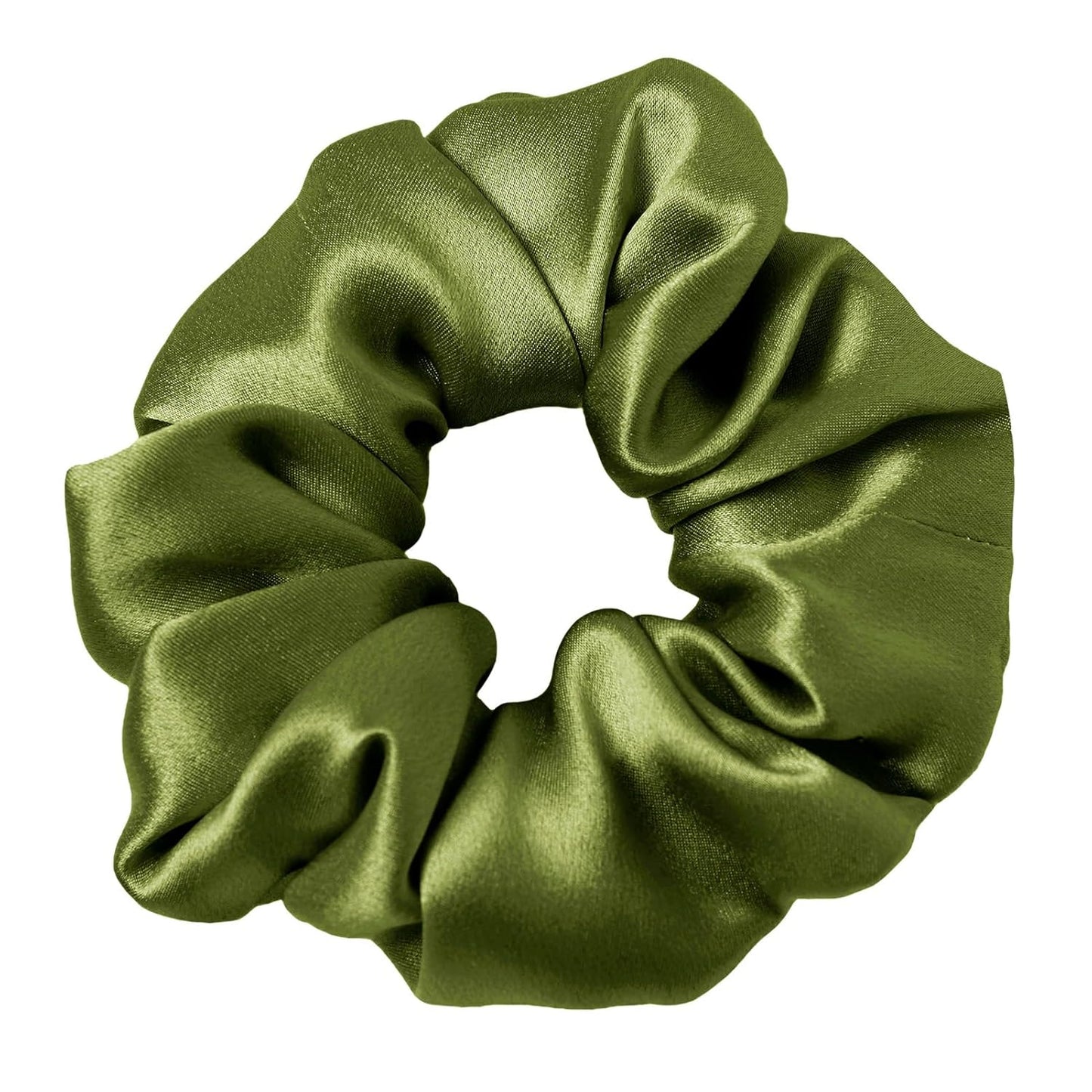LILYSILK Silk Hair Scrunchies / Ties for Frizz & Breakage Prevention, 100% Mulberry, No Damage, Elastic ponytail Holders, 1Pc, Coffee - Colors B