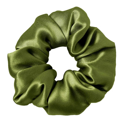 LILYSILK Silk Hair Scrunchies / Ties for Frizz & Breakage Prevention, 100% Mulberry, No Damage, Elastic ponytail Holders, 1Pc, Coffee - Colors B
