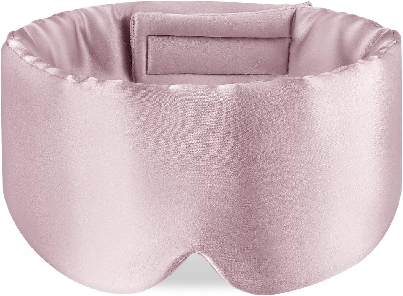 Zenssia 100% Mulberry Silk Sleep Mask Eye Mask for Man and Woman with Adjustable Headband, Full Size Large Sleep Mask & Blindfold for Total Blackout for All Night Sleep, Travel & Nap- Black